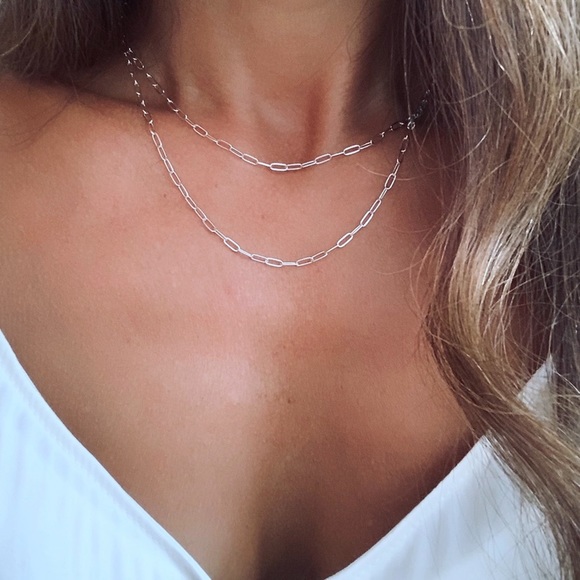 Sterling Silver Double Layer Necklace - Picture 5 of 8